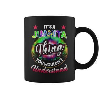 Its A Juanita Thing Tie Dye 60S 70S Hippie Juanita Name 70S Vintage Designs Funny Gifts Coffee Mug | Mazezy