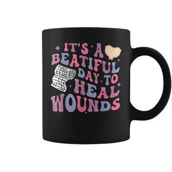 Its A Beautiful Day To Heal Wounds Retro Wound Care Nurse Os Coffee Mug - Monsterry UK