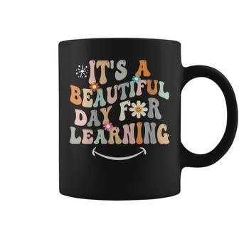 It's Beautiful Day For Learning Retro Teacher Students Coffee Mug - Seseable