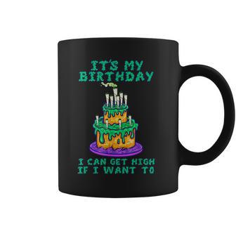 It's My Birthday Cannabis Marijuana 420 Birthday Cake Coffee Mug | Mazezy