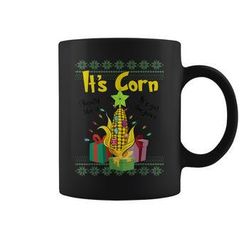 It's Corn I Really Like It Ugly Christmas Sweater Corn Coffee Mug | Mazezy