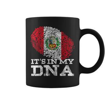 It's In My Dna Peruvian Hispanic Bandera De Peru Flag Coffee Mug | Mazezy
