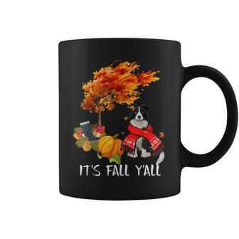 It's Fall Y'all Border Collie Autumn Halloween Lover Halloween Coffee Mug | Mazezy