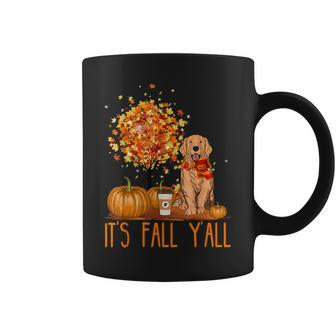 It's Fall Y'all Golden Retriever Dog Halloween Thanksgiving Dog Halloween Coffee Mug | Mazezy