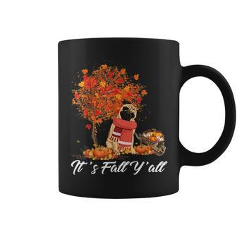 It's Fall Y'all Pug Dog Lovers Thanksgiving Halloween Halloween Coffee Mug | Mazezy