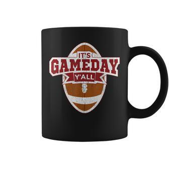 Its Gameday Yall Darkred Text Version | Football Fan Gift For Women Coffee Mug - Thegiftio UK