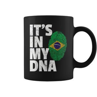 Its In My Dna Brazil Brazilian Flag Pride Men Women Gift Coffee Mug | Mazezy