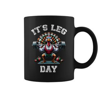 Its Leg Day Turkey Exercise Thanksgiving Boy Coffee Mug | Mazezy