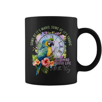 Some Of It's Magic Some Of It's Tragic Parrot Groovy Coffee Mug - Thegiftio UK