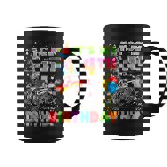 Its My 4Th Birthday 4 Year Old Dinosaur Monster Car Truck Dinosaur Funny Gifts Coffee Mug | Mazezy