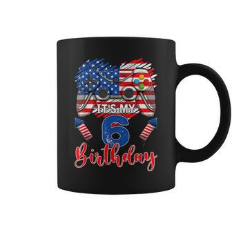 Its My 6Th Birthday 6 Years Old July 4Th Gamer Controller Coffee Mug | Mazezy