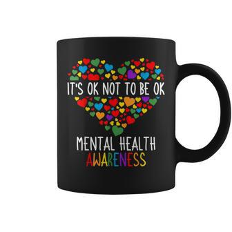Its Ok Not To Be Ok Mental Health Awareness Green Ribbon Coffee Mug - Thegiftio UK