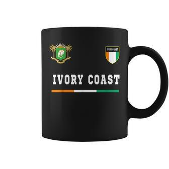 Ivory Coast SportSoccer Jersey Flag Football Coffee Mug | Mazezy