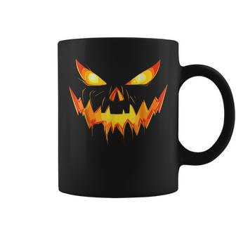 Jack O Lantern Face Pumpkin Scary Halloween Costume Coffee Mug | Mazezy