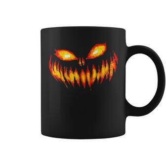 Jack O Lantern Scary Carved Pumpkin Face Halloween Costume Coffee Mug - Monsterry UK