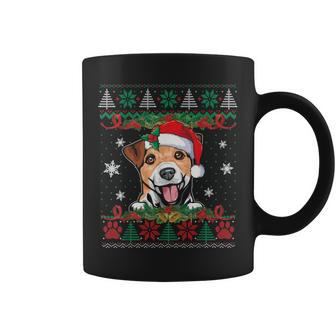 Jack Russell Terrier Christmas Santa Ugly Sweater Dog Lover Coffee Mug | Mazezy