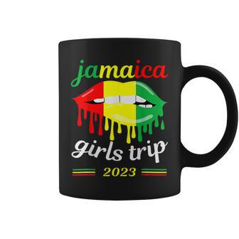 Jamaica 2023 Girls Trip With Jamaican Flag And Kiss Coffee Mug - Monsterry AU