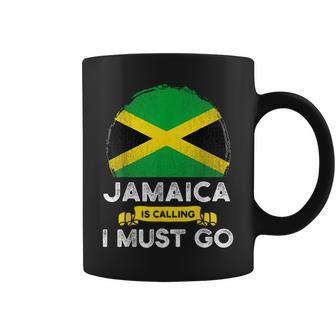 Jamaica Is Calling I Must Go Jamaican Heritage Roots Flag Coffee Mug