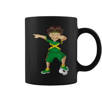 Jamaica Soccer Football Dab Dabbing Boy With Jersey Coffee Mug | Mazezy