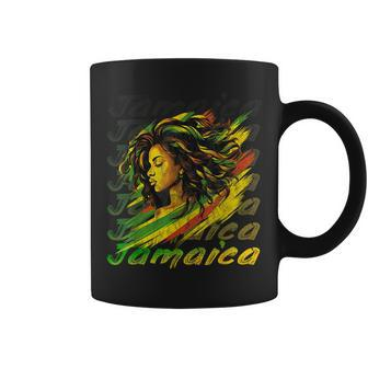 Jamaican Black Girls Jamaica Flag Hair Coffee Mug - Seseable