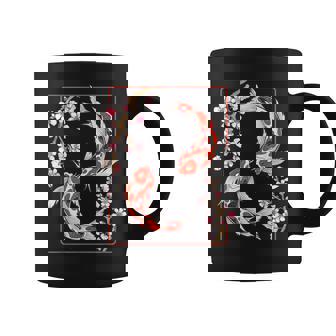 Japanese Koi Carp Fish Cherry Blossom Coffee Mug - Thegiftio UK