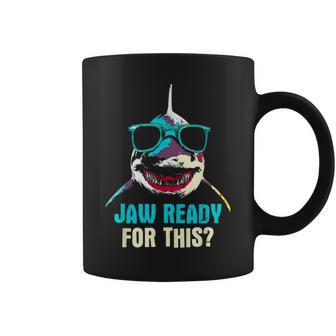 Jaw Ready For This Week - Funny Friday Shark Vacation Summer Coffee Mug | Mazezy