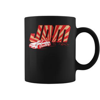 Jdm Drift Car Vintage Sunset Text Graphic Japanese Domestic Coffee Mug | Mazezy