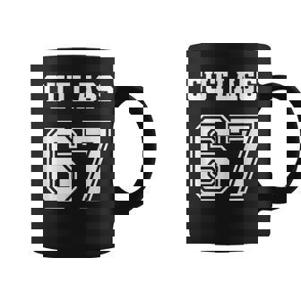 Jersey Style Cutlass 67 1967 Old School Vintage Muscle Car Coffee Mug | Mazezy
