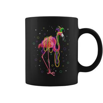 Jester Flamingo & Beads Mardi Gras Fat Tuesday Parade Girls Coffee Mug | Mazezy
