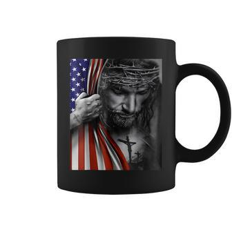 Jesus 4Th Of July American Flag Christian Faith Christ Lover Coffee Mug | Mazezy
