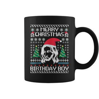 Jesus Birthday Ugly Christmas Sweater Coffee Mug | Mazezy