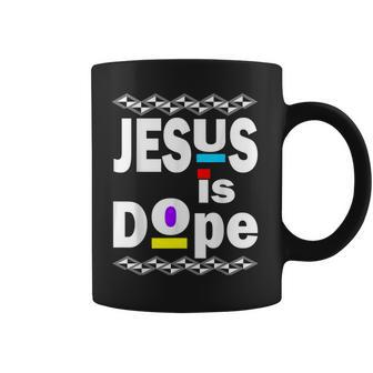 Jesus Is Dope Hip Hop 90S Inspired Afro For Christian Coffee Mug | Mazezy