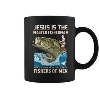 Jesus Fisher Of Bible Verse Fishing Dad Grandpa Coffee Mug | Mazezy