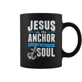 Jesus Is The Anchor Christian Bible Verse Quotes Gift Coffee Mug | Mazezy