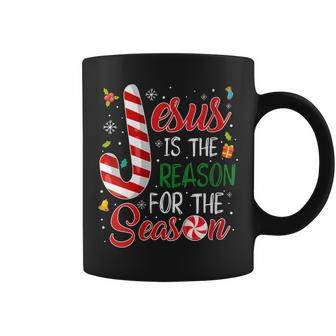 Jesus Is The Reason For The Season Christmas Pajama Coffee Mug | Mazezy