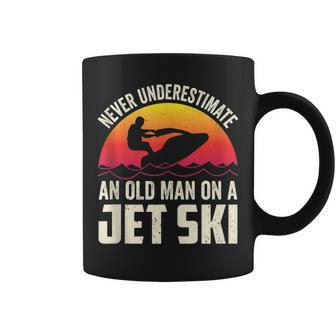 Jet-Ski Never Underestimate An Oldman Jet Ski Water Sports Coffee Mug - Seseable