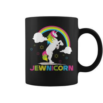 Jewnicorn Jewish Unicorn Hanukkah Ugly Christmas Sweater Coffee Mug - Monsterry AU