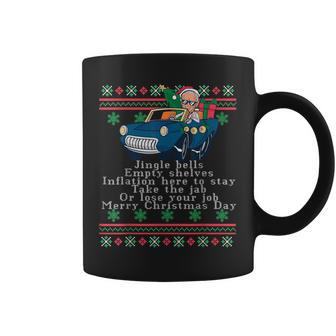 Jingle Joe Biden Santa Trump Ugly Christmas Sweater Coffee Mug | Mazezy