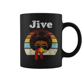 Jive Thanksgiving Turkey Day Face Vintage Retro Style Coffee Mug - Seseable