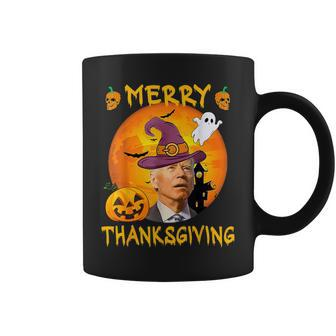 Joe Biden Confused Merry Thanksgiving Halloween 2023 Coffee Mug | Mazezy