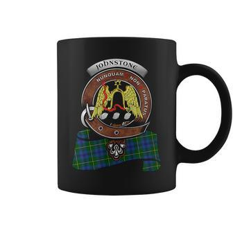 Johnstone Clan Badge & Tartan Coffee Mug | Mazezy