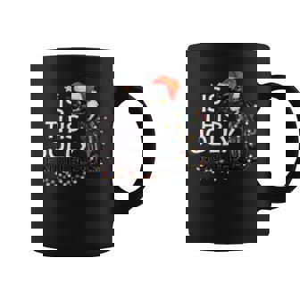 Is This Jolly Enough Black Cat Merry Christmas Tree Lights Coffee Mug - Thegiftio