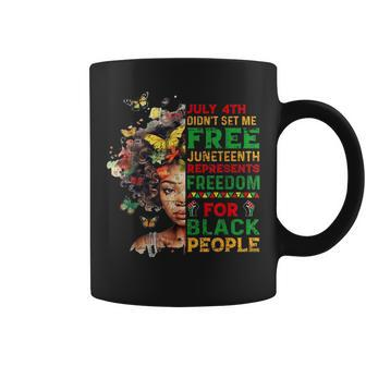 July Fourth Didnt Set Me Free Junenth Is My Freedom Freedom Funny Gifts Coffee Mug | Mazezy