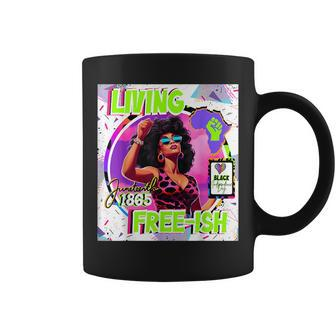 June19th Living Freeish Rainbow Leopard Coffee Mug | Mazezy