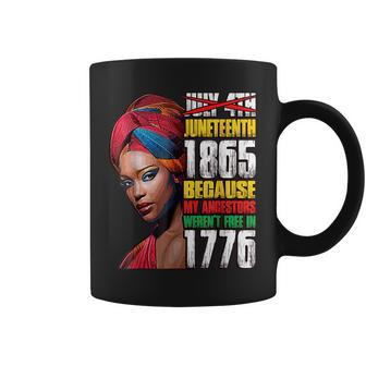 Junenth 1865 Freedom Day Ancestors Not Free In 1776 Women Coffee Mug | Mazezy