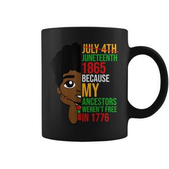 Junenth 1865 July 4Th Because My Ancestors Boy Kids Coffee Mug | Mazezy