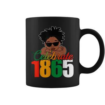 Junenth Afro Black Men Boy Celebrate 1865 Coffee Mug - Seseable