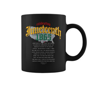 Junenth Ancestors 1865 African American Map Black History Coffee Mug | Mazezy