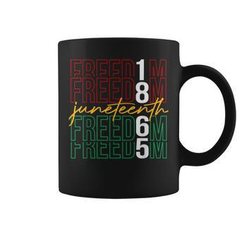 Junenth Black Freedom 1865 African American Coffee Mug | Mazezy