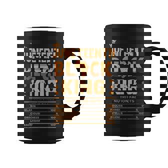 Junenth Black King Nutrition Facts Melanin Matching Dad Coffee Mug | Mazezy